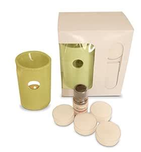 Pure Source India Ceramic Aroma Burner with 10 ML Lemon Grass Aroma Oil ...