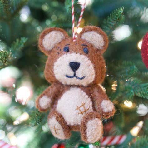 Teddy Bear Christmas Ornament | Handmade Bear Christmas Ornament ...
