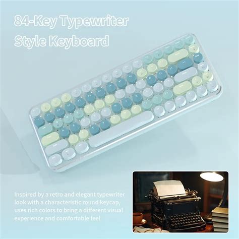 Buy K840T Retro Typewriter Mechanical Keyboard Wireless 2.4G/ Bluetooth ...