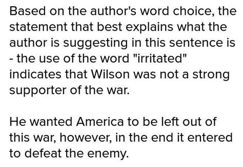 Read the sentence from "How We Entered World War I." The belief in our ...