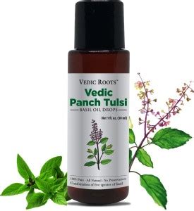 Vedic Roots Basil Oil Drops Panch Essential Oil for Therapeutic ...