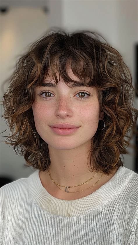 24 Curly Hairstyles to Accentuate Your Round Face in 2024 | Short ...