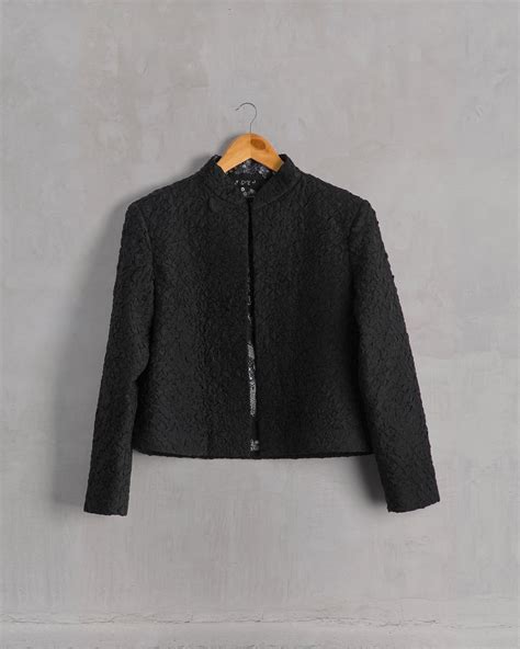 Black Textured Short Jacket – Rasa Jaipur