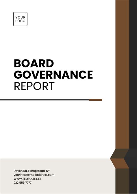 Free Corporate Governance Report Template to Edit Online