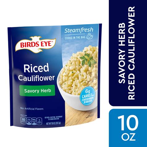 Birds Eye Riced Cauliflower Savory Herb, Frozen, 10 oz. – Walmart ...
