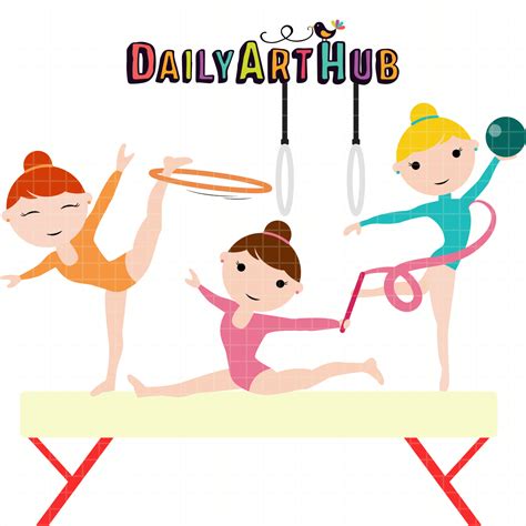 Gymnastics Clip Art Set – Daily Art Hub // Graphics, Alphabets & SVG