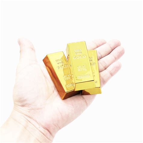 Buy SABLUE 3X Replica Mini Gold Bar Refrigerator Magnets Fake Golden ...