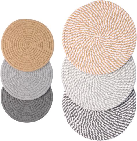 Amazon.com: SSWSBYKE Trivet Set (3pcs 7 Inch & 3pcs 9 Inch) Large ...