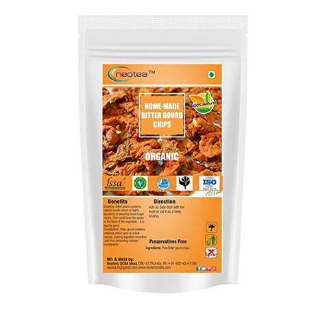 Neotea Organic Home Made Bitter Gourd Raw Chips Indian Authentic ...