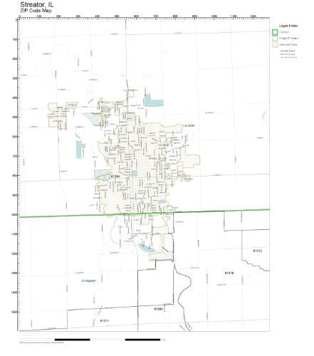 Buy ZIP Code Wall of Streator, IL ZIP Code Laminated Online at ...