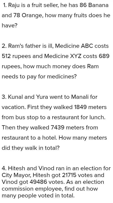 Frame your own number story for 1849+7439 - Brainly.in