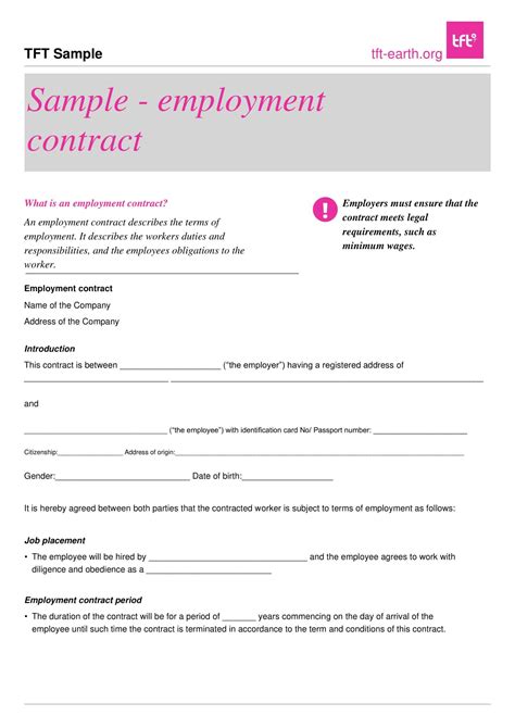 Free Printable Employment Contract Form Templates, Letter [PDF, Word]