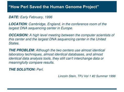 Image result for Perl Programming Language Genome