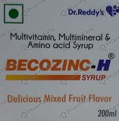 Buy Becozinc H Mixed Friut Flavour Bottle Of 200ml Syrup Online at Flat ...
