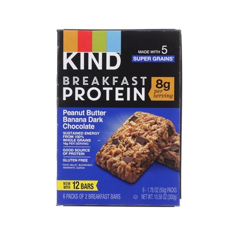 KIND Breakfast Protein Bars - Peanut Butter Banana Dark Chocolate (300 ...
