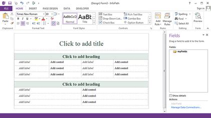 Using Microsoft InfoPath 的图像结果