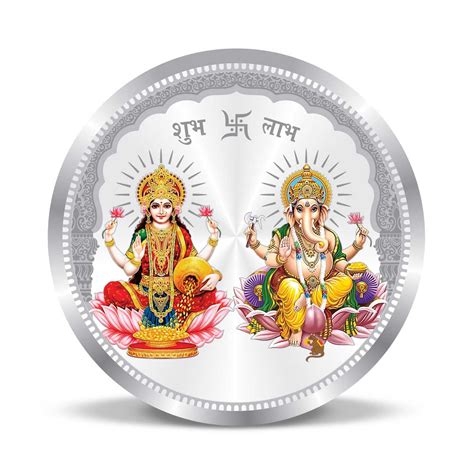 Taraash 999 Purity 20 gm Lakshmi Ganesh Silver Coin By ACPL