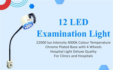 LIFEX 12 LED Examination Light | 22000 lux Intensity | 4000k Colour ...