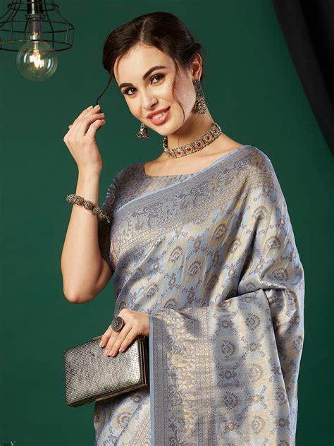 Buy Kanjeevaram Silk Saree With Blouse Piece online-Karagiri