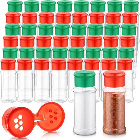 Amazon.com: Norme 50 Pcs Plastic Spice Shakers with Shaker Lids Spice ...