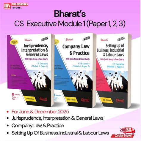 Bharat CS Executive Module 1 Combo – 2025 Edition (Papers 1–3)