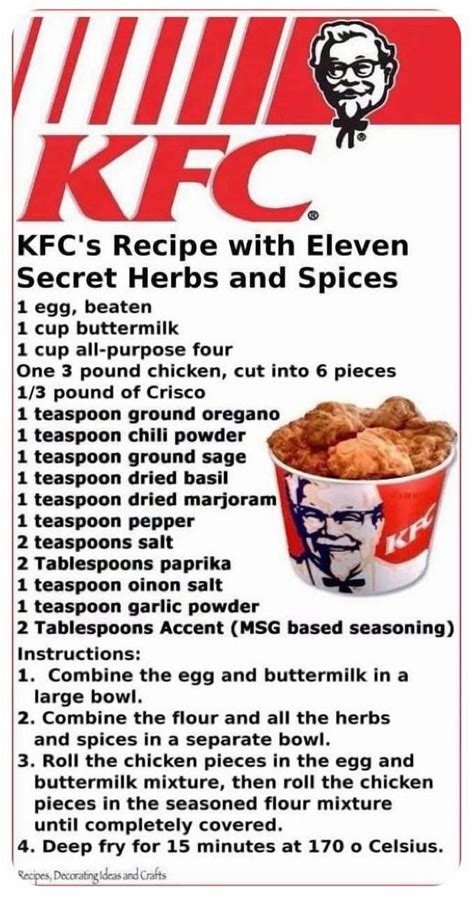 Make KFC Style Chicken at Home with 11 Secret Herbs and Spices in 2025 ...