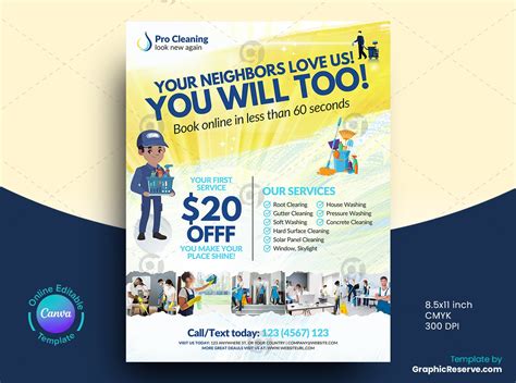 House Cleaning Services Flyers Cleaning Service Flyer Poster A4 Size