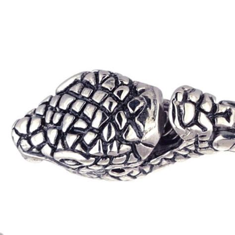 Buy Silver Stainless Steel Snake Bracelet for Men | INOX Jewelry India ...