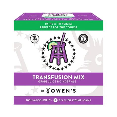 Owen's Barstool Transfusion Mix - Grape Juice & Ginger Ale 4PK – Sip ...