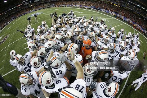 SEC Championship, View of Auburn coach Tommy Tuberville with team ...