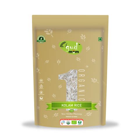 Organic Kolam Rice 5 Kg – Gudmom