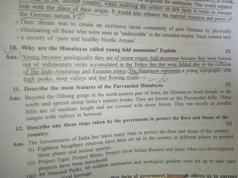 Describe any three features of the purvanchal range of the himalayas ...