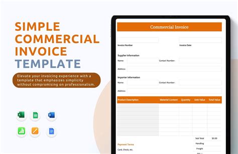 Commercial Invoice and Packing List Template in Excel, Google Sheets ...
