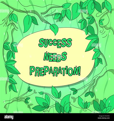 Handwriting text Success Needs Preparation. Concept meaning Readiness ...