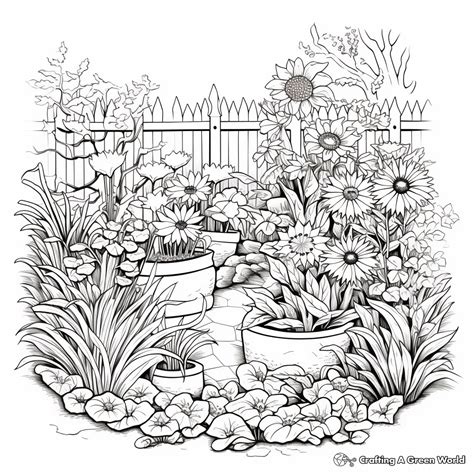 Garden For Adults Coloring Pages - Free & Printable!