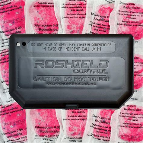 Roshield Black Tamper-Proof Mouse Bait Boxes & 15 Pasta Sachet Mice ...