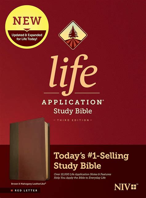 NIV Life Application Study Bible, Third Edition (Red Letter, Imitation ...