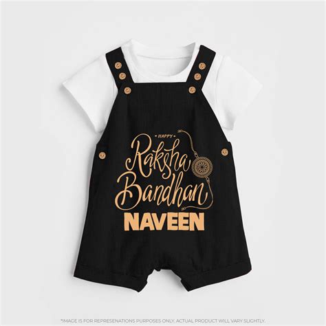 Newborn Dungaree Set | Celebrate Raksha Bandhan with Happy Rakhi Print ...