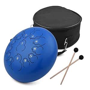 Homgee 12-inch 13-Tone Steel Tongue Drum D Key Percussion Instrument ...