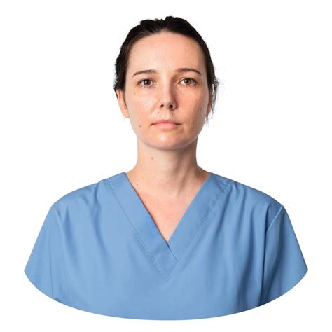 Unhappy nurse png sticker transparent background | Premium Photo
