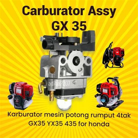 Jual Carburator GX35 karburator mesin potong rumput 4tak 435 model ...