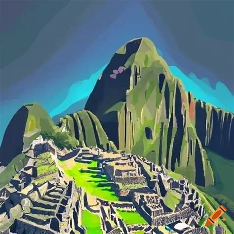 Dibujo of Machu Picchu on Craiyon
