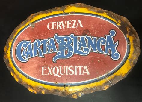 Early Carta Blanca Beer Sign. Mexico, 1940’s. For Sale at 1stDibs ...