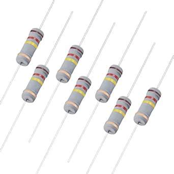 uxcell 50Pcs 120K Ohm Resistor, 2W 5% Tolerance Carbon Film Resistors ...