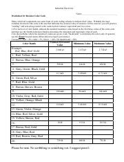 Image result for Resistor Color Code Quiz PDF