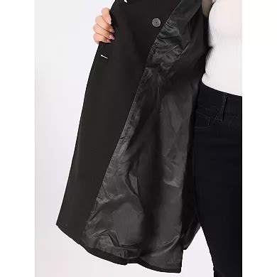 Women's Plus Size Trench Coat Double Breasted Notch Lapel A Line ...