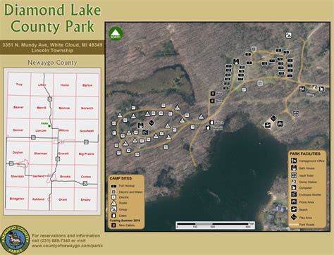 Diamond Lake County Park Map - Newaygo County