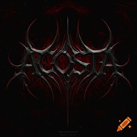 ACOSTA in death metal font on Craiyon