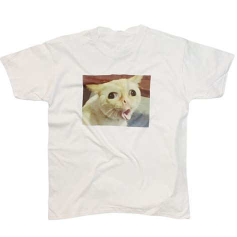 Cat Gagging Meme T-shirt Funny Kitty Feline Top Iconic Meme - Etsy