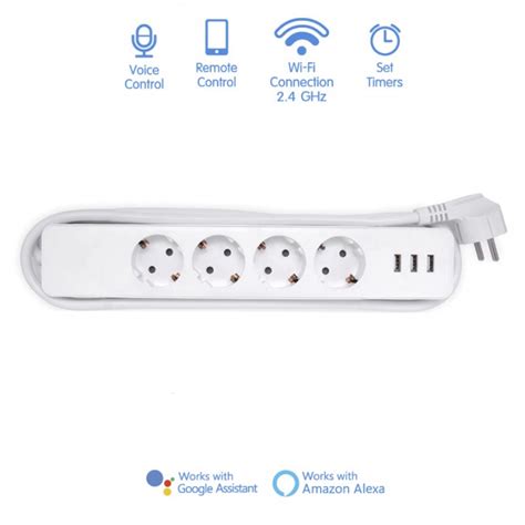 WiFi Smart Power Strip (4 plugs + 3 USB) - Smart Lighting - Wonderlamp.shop